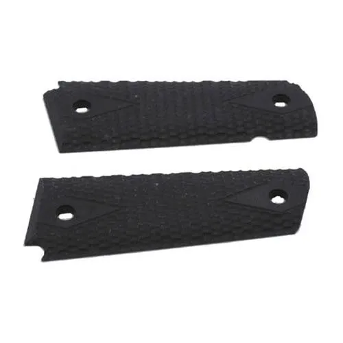 1911 Government-Commander 3-16" Thin Grips - G-10 Piranha Solid Black