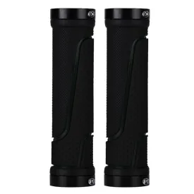 1pair BG-0404 Bicycle Rubber Handle Cover The Mountain Bike Bilateral Lock Dead Anti-Slip Handle Cover(Black)