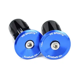 2pairs Aluminum Alloy Bicycle Expansion Handlebar Plug(Blue)