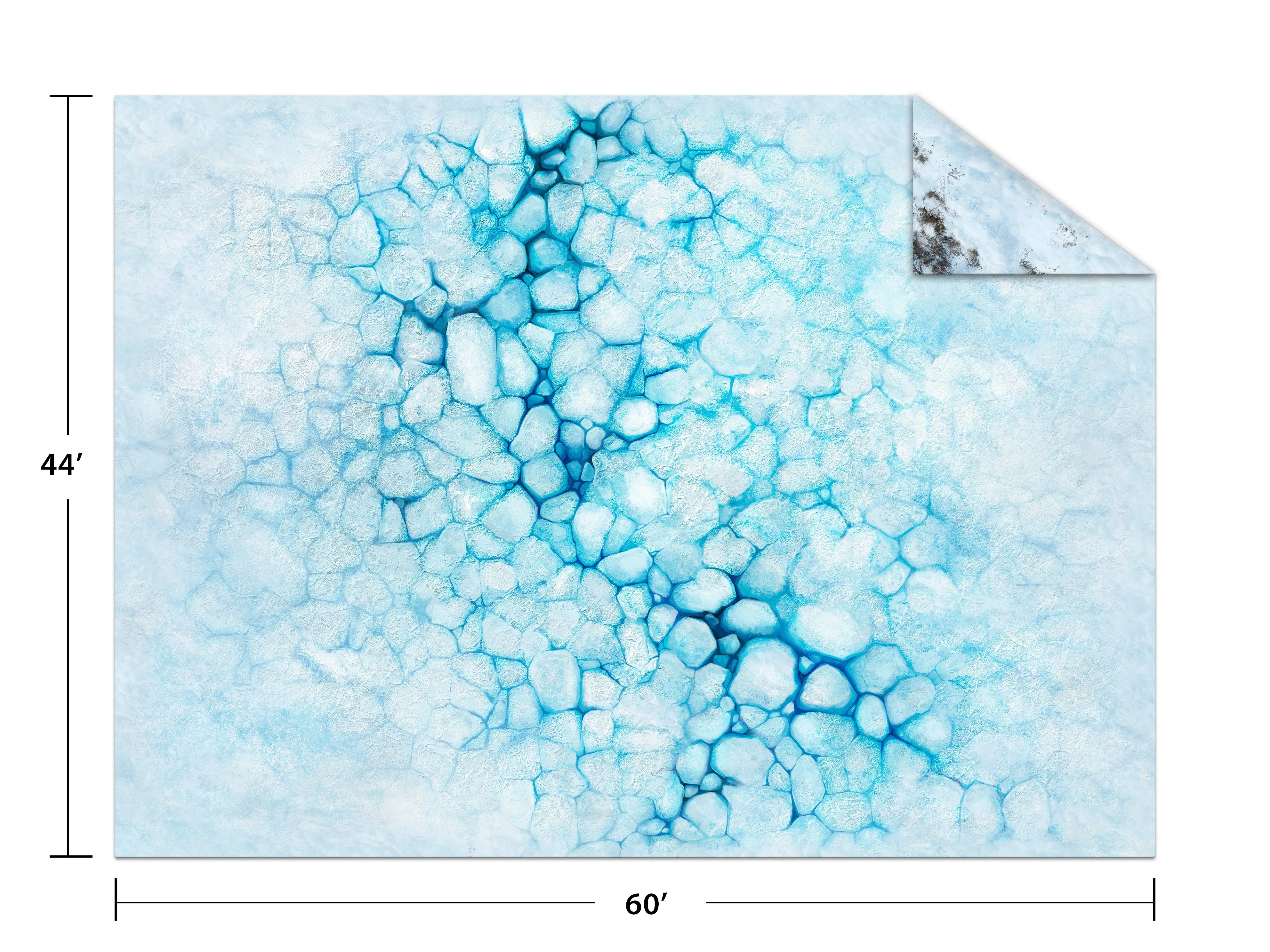 44"x60" ICE FLOE/FROZEN TUNDRA GAME MAT