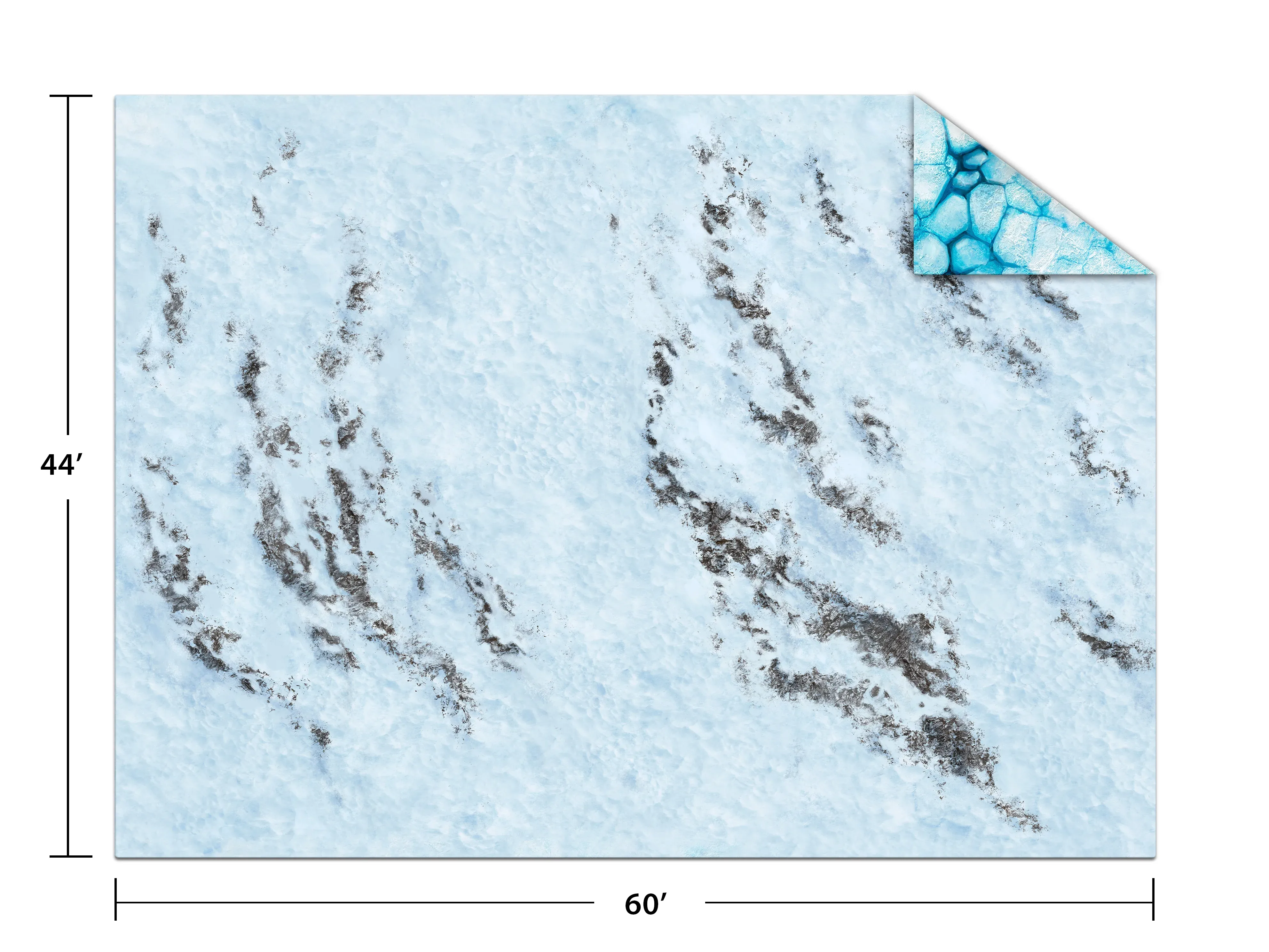 44"x60" ICE FLOE/FROZEN TUNDRA GAME MAT