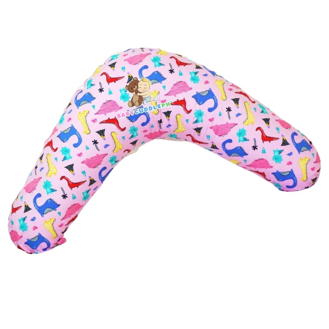 Babycuddle Nursing Pillow (Multi-use) - Dino in Pink