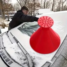 Car Window Ice Scraping Funnel Essential Winter Car Accessory