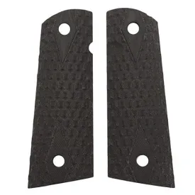 Colt & 1911 Government S&A Mag Well Grips - Chain Link, G-10 Solid Black