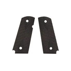 Colt & 1911 Officer's Grips - Pirahna G-10 Solid Black