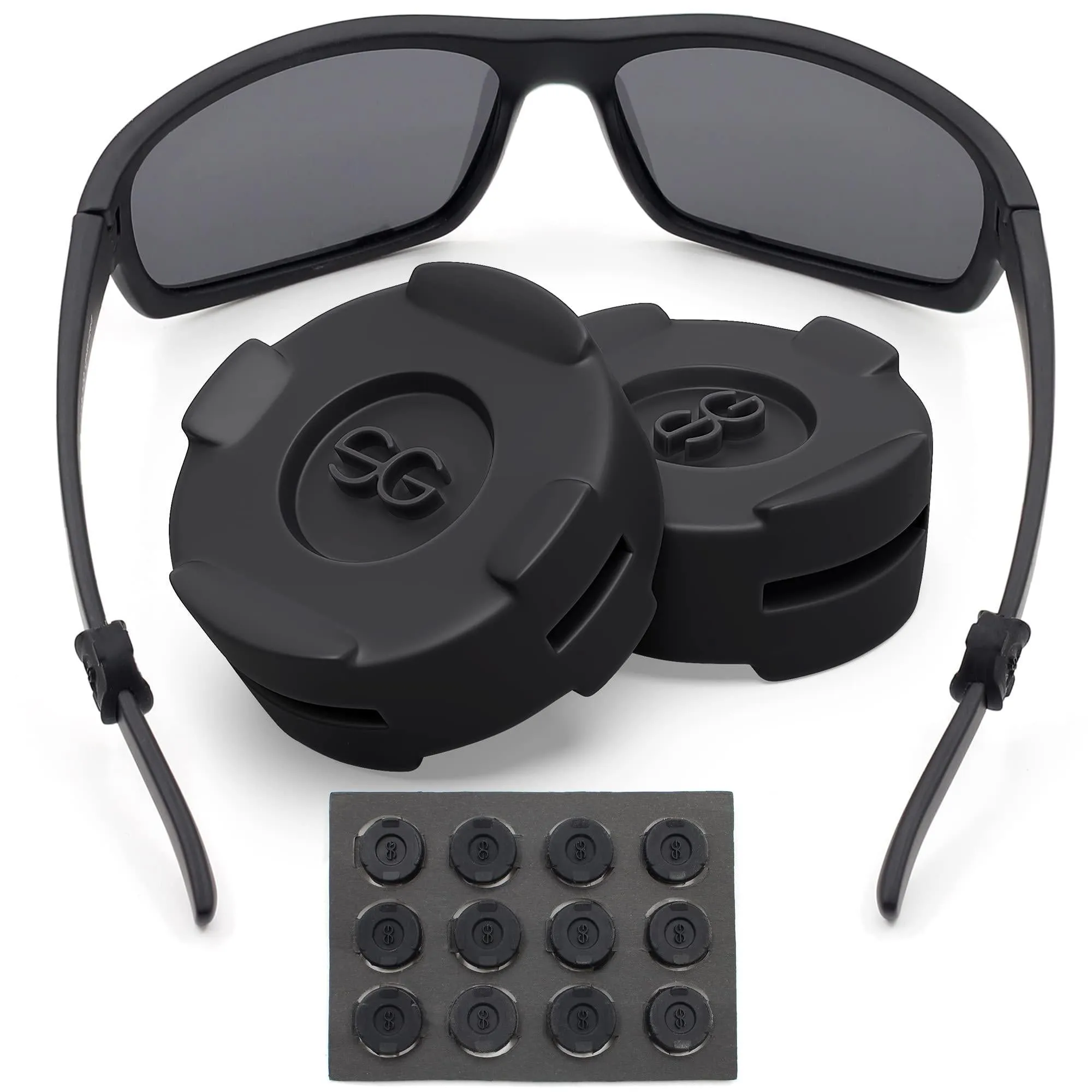 Eyeglass Ear Grips Glasses Ear Cushion Silicone Glasses Ear Grip 6 Pairs Black