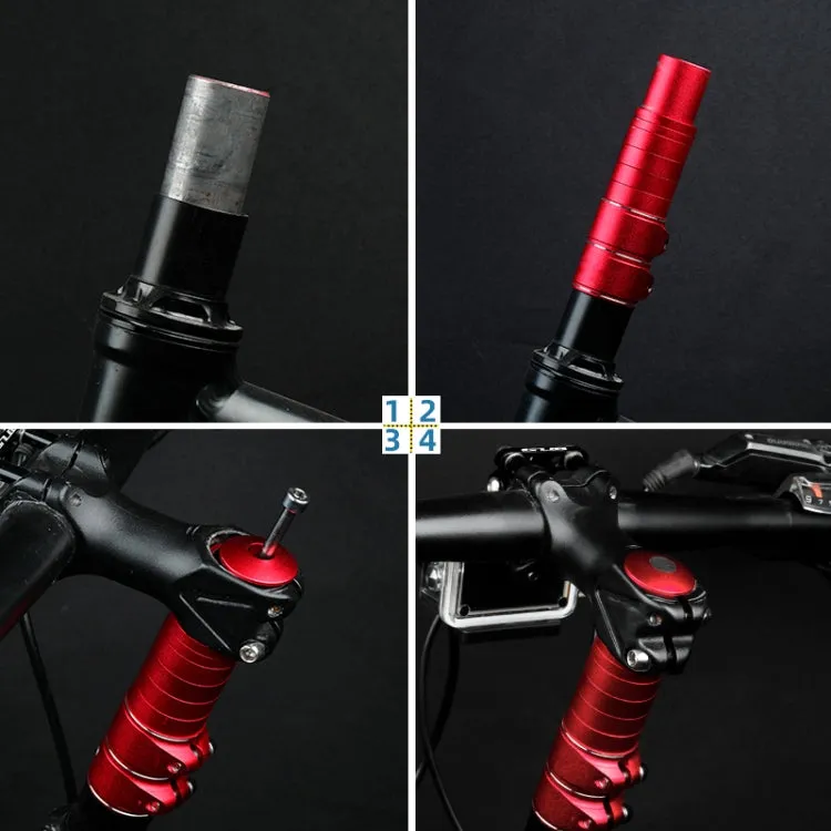 FMFXTR Mountain Bike Handlebar Aluminum Alloy Height Increaser, Increase Height:17.5cm(Red)