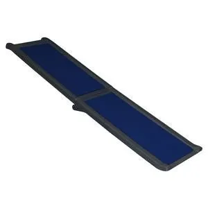 Full Length Bi-Fold Pet Ramp- Black-Blue