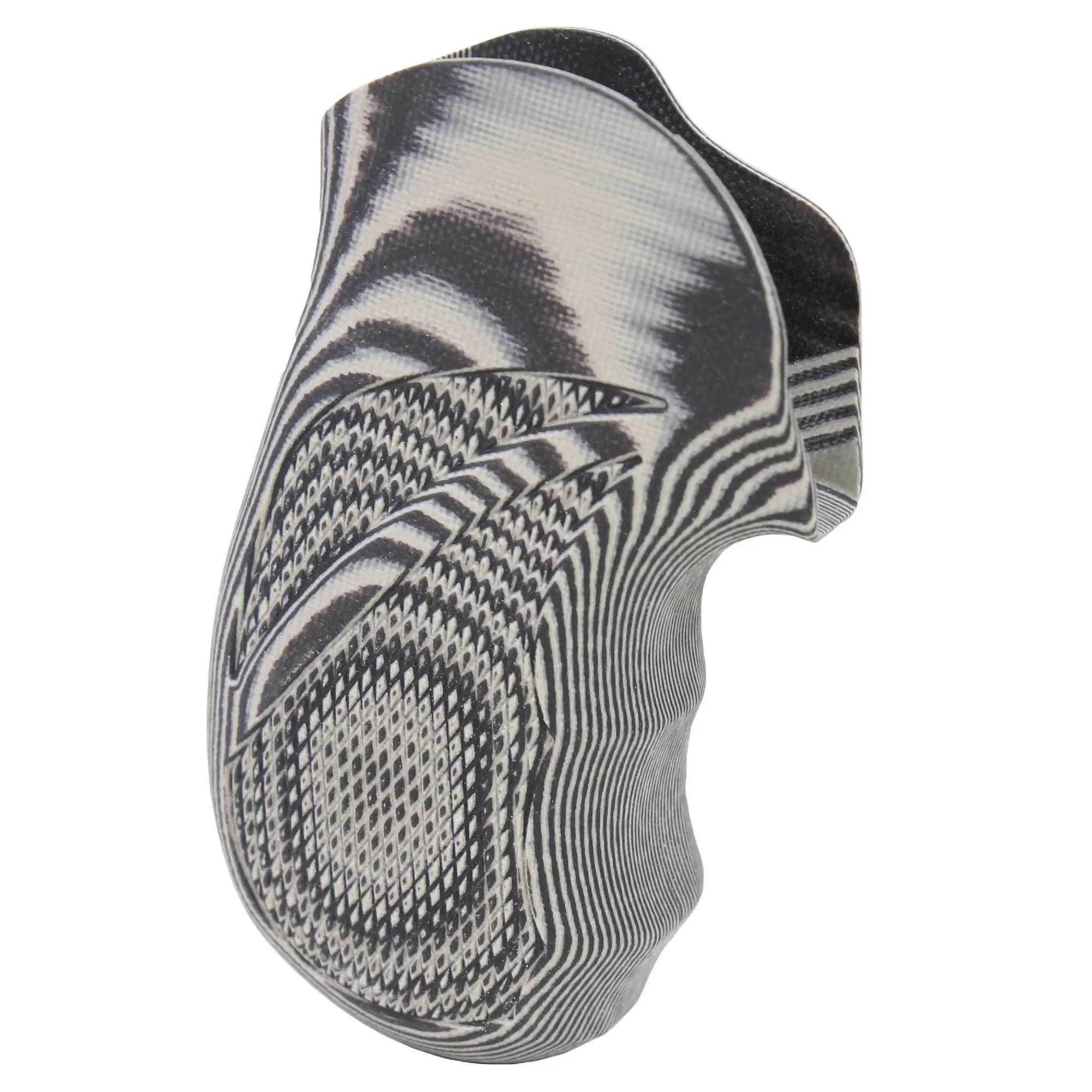 G-10 Tactical Pistol Grips - Ruger LCR, Checkered, Gray-Black