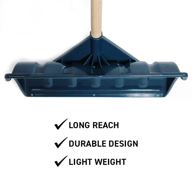 Gemplers 22" Poly Snow Pusher with Wood Handle