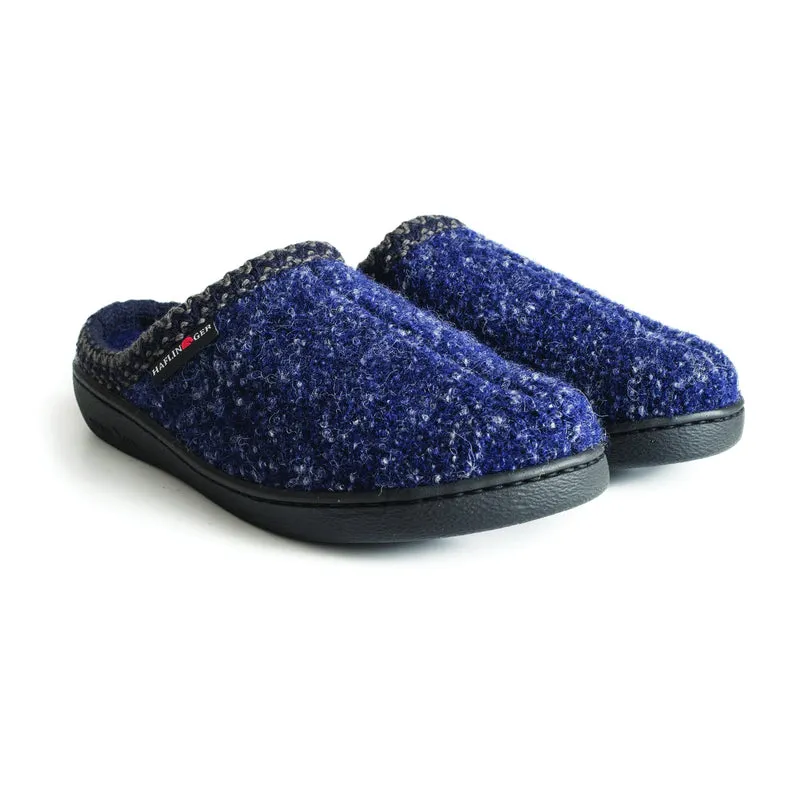 Haflinger AT Slipper in Grey Speckle, Black & Navy Speckle