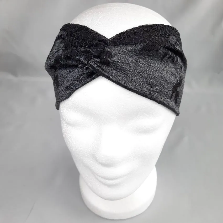 Headband | Winded Leaves | Shiny Black