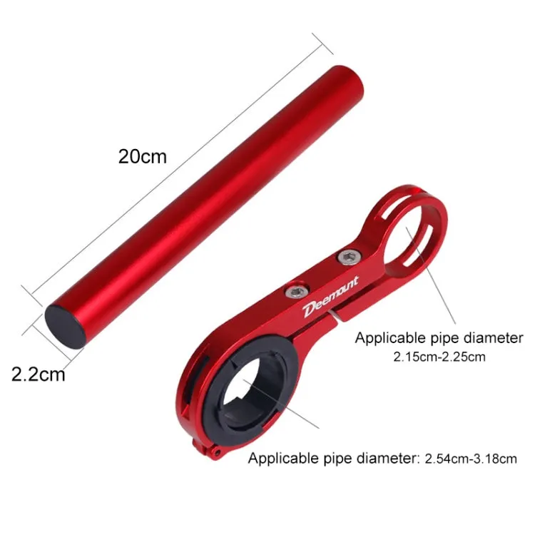 HLD-208 Mountainous Bicycle Aluminium Alloy Handlebar Extension Frame Flashlight Bracket (Red)