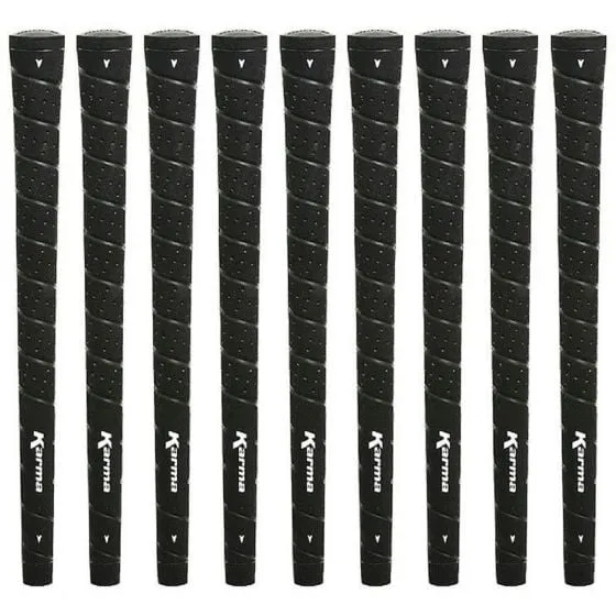 Karma Wrap Black Standard - 9 Piece Golf Grip Bundle