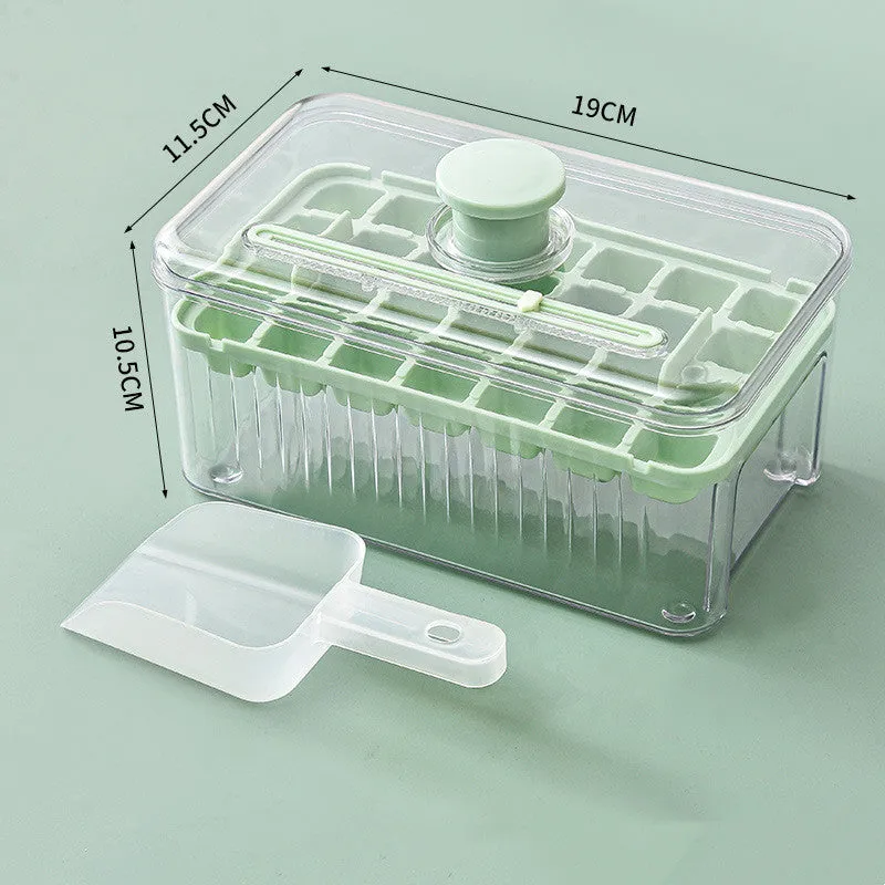 Kitchen Ice Cube Tray Press Type Ice Ball Maker Fast Press Silicone Food Grade Ice Mould Bucket For Whiskey Iced Coffee