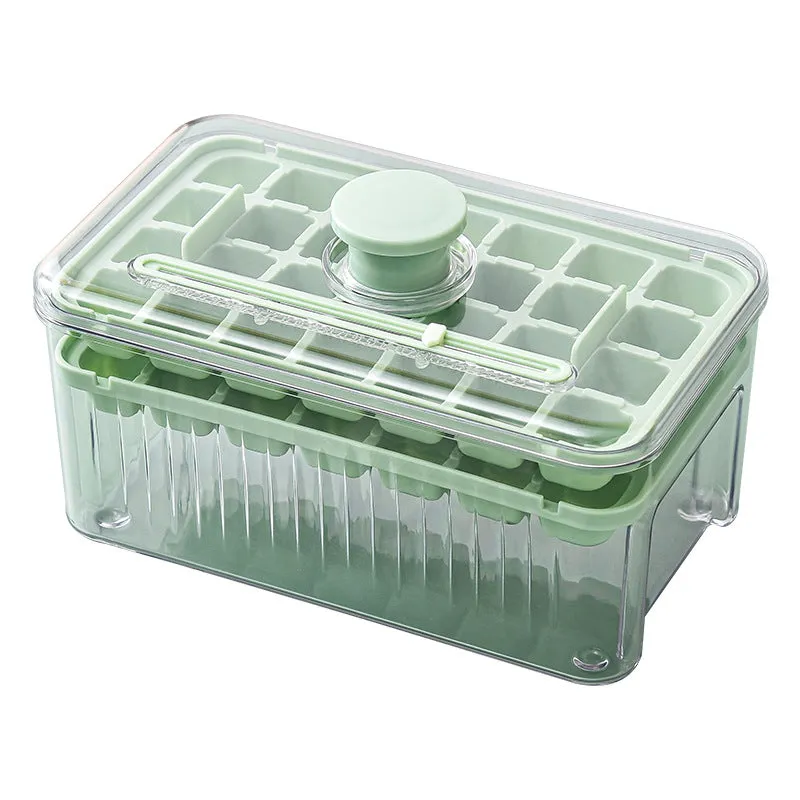 Kitchen Ice Cube Tray Press Type Ice Ball Maker Fast Press Silicone Food Grade Ice Mould Bucket For Whiskey Iced Coffee