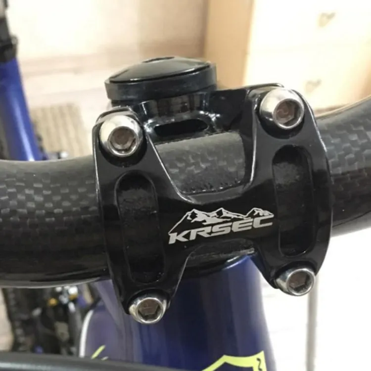 KRSEC CNC Ultra Light Short-Handed Mountain Bike Aluminum Alloy 50mm Riser, Colour: Electroplating Color