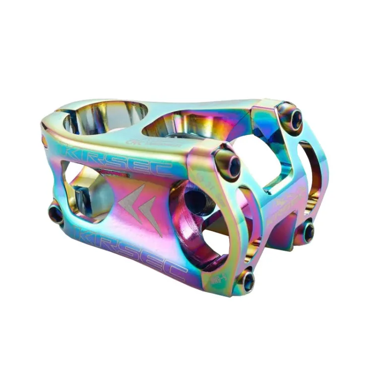 KRSEC CNC Ultra Light Short-Handed Mountain Bike Aluminum Alloy 50mm Riser, Colour: Electroplating Color