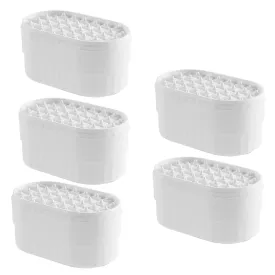 Kuber Industries Nail Press 2-Layer Ice Box|Flexible Ice Cube Tray|Pack of 5|White