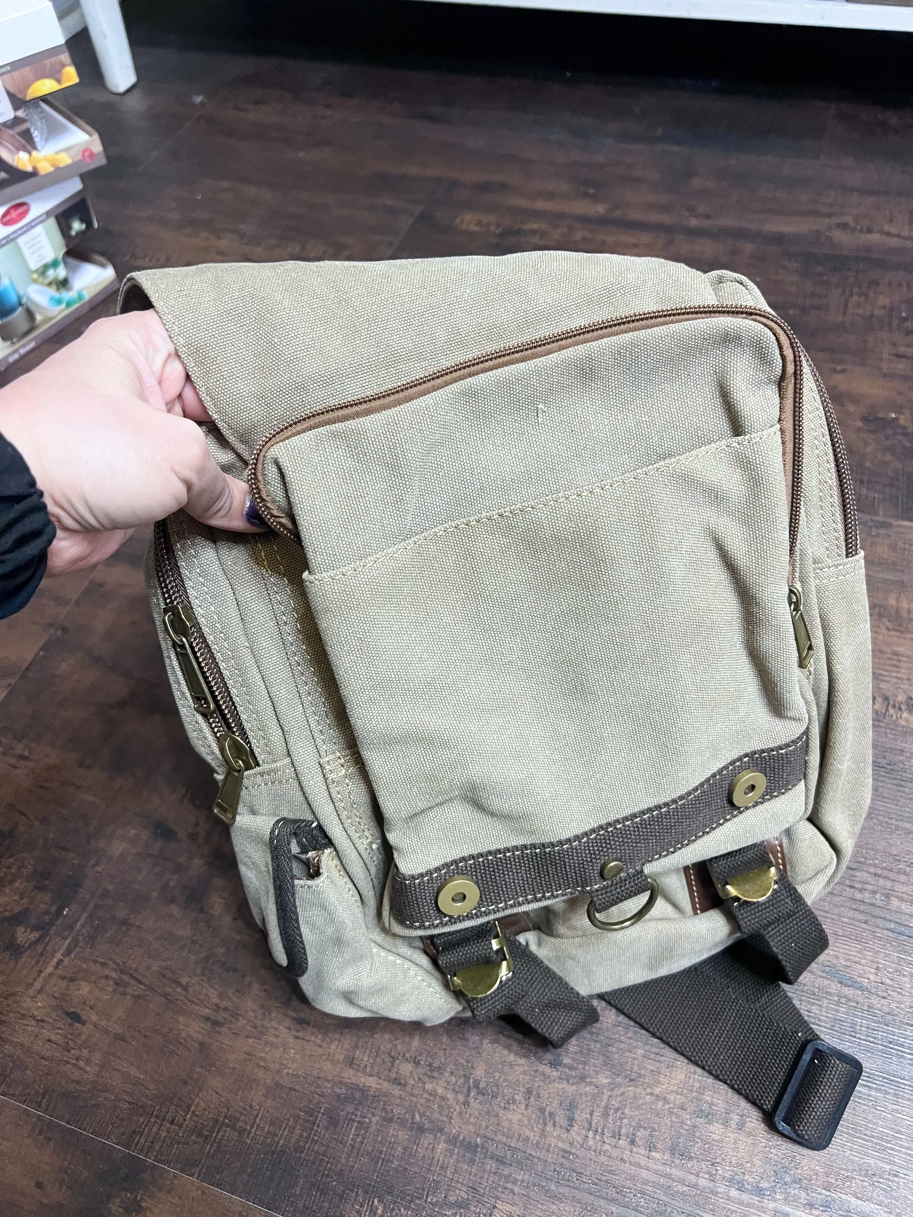 Light Brown Padded Canvas Sling