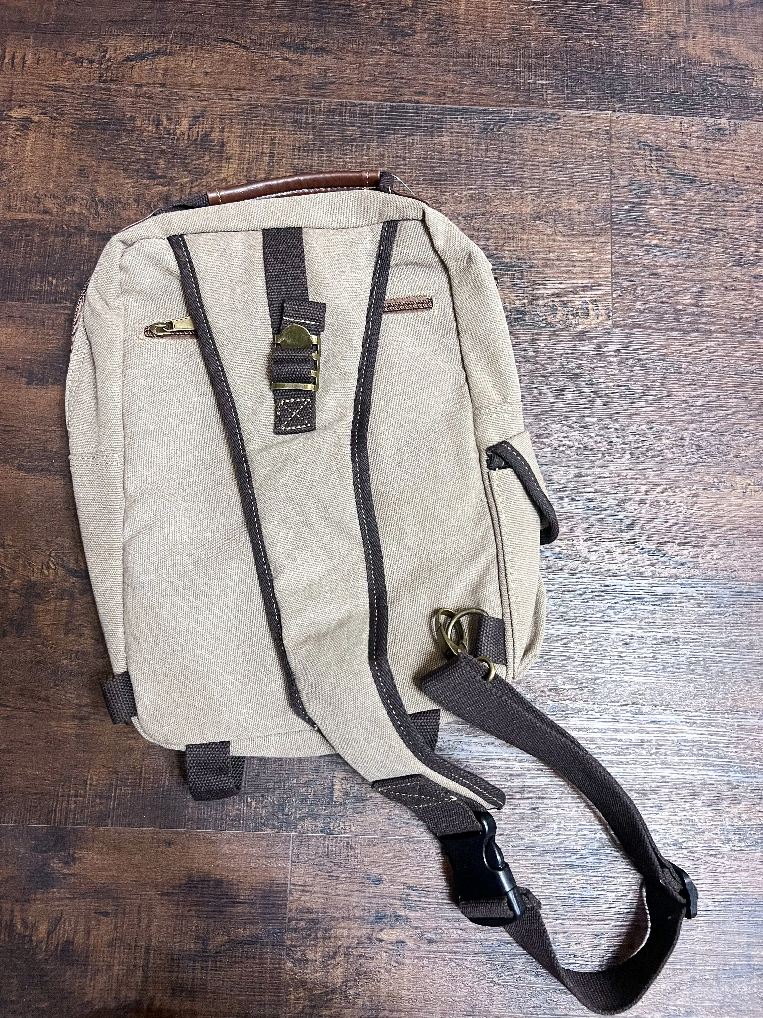 Light Brown Padded Canvas Sling