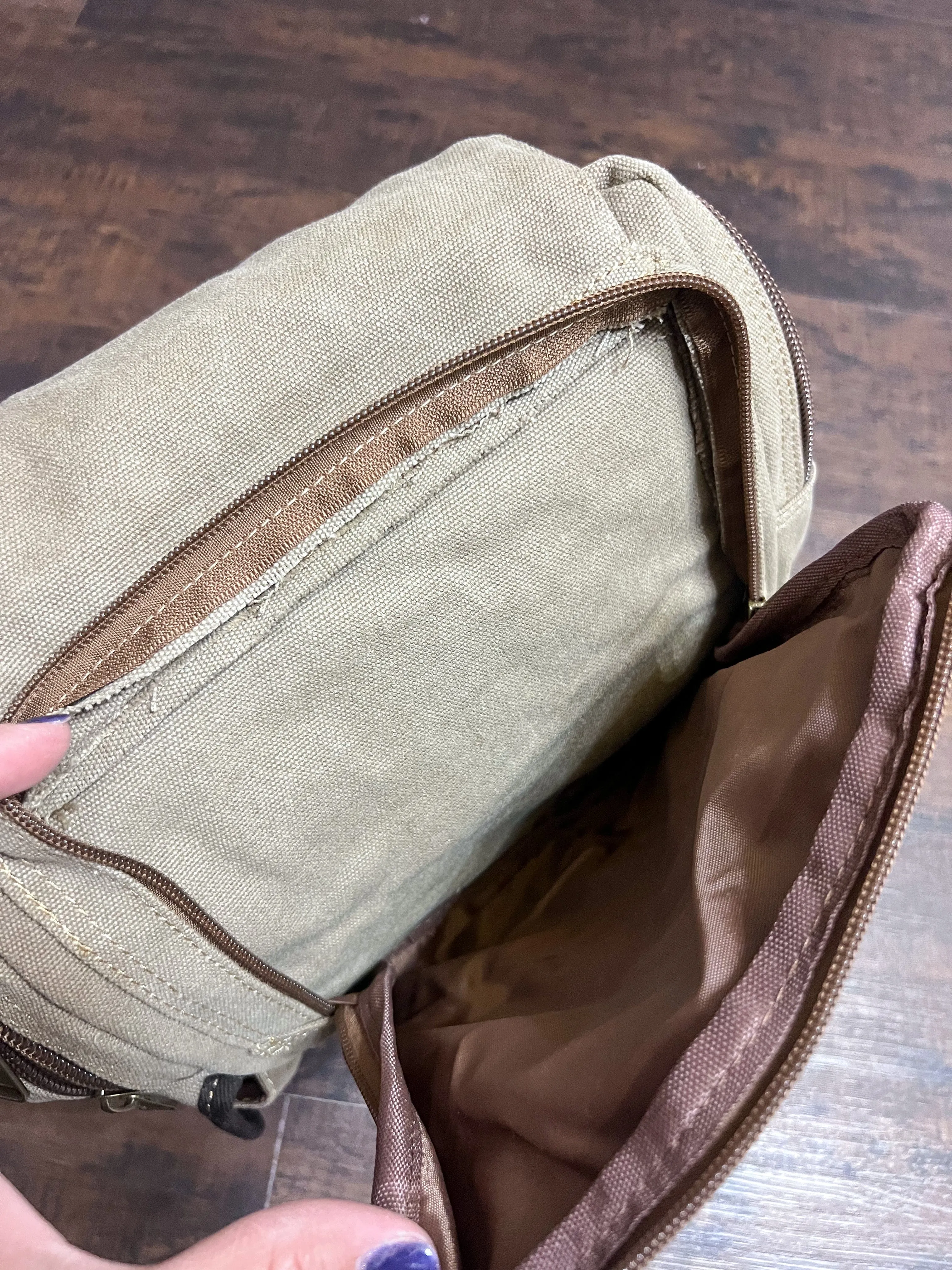 Light Brown Padded Canvas Sling