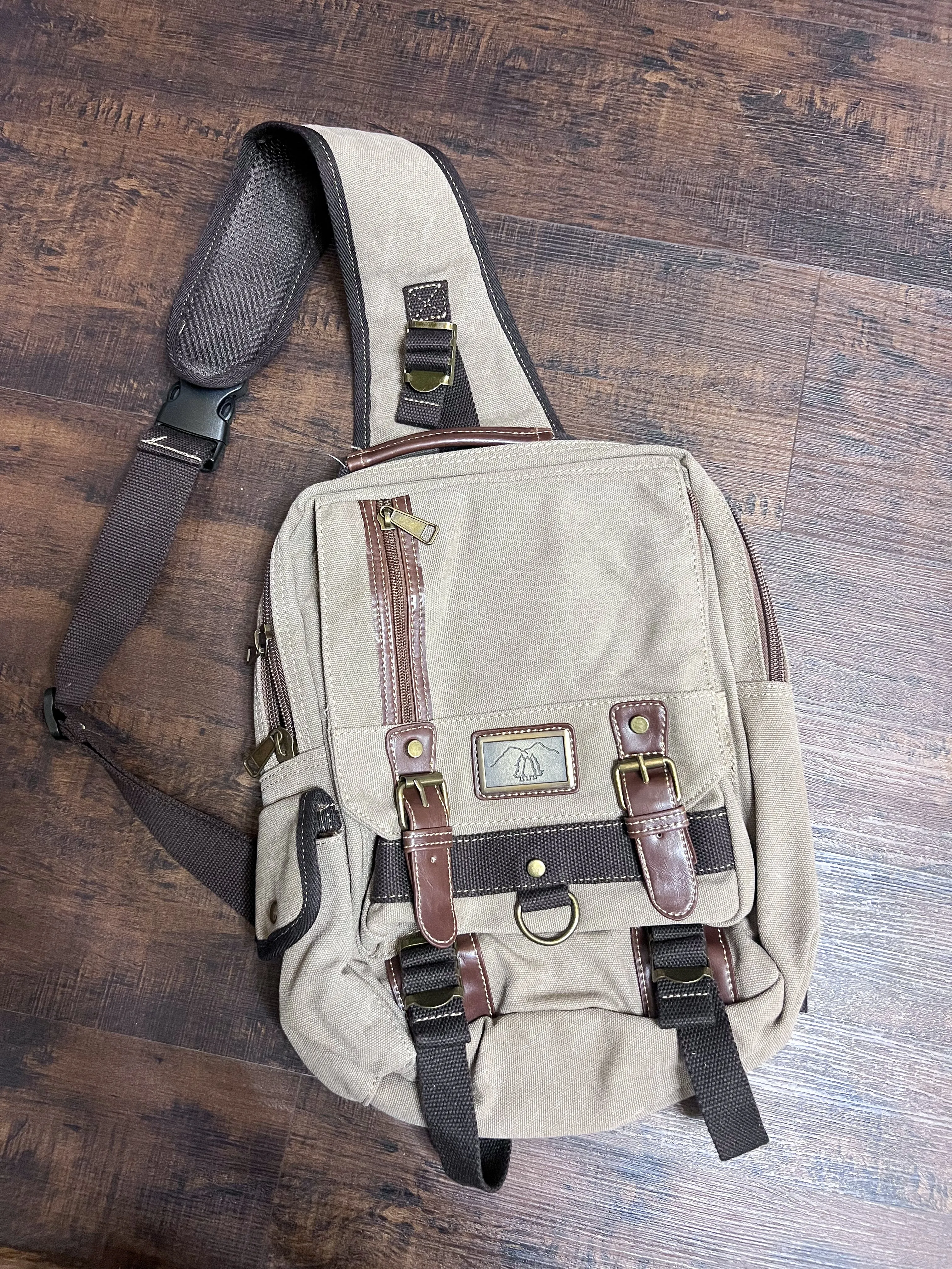 Light Brown Padded Canvas Sling