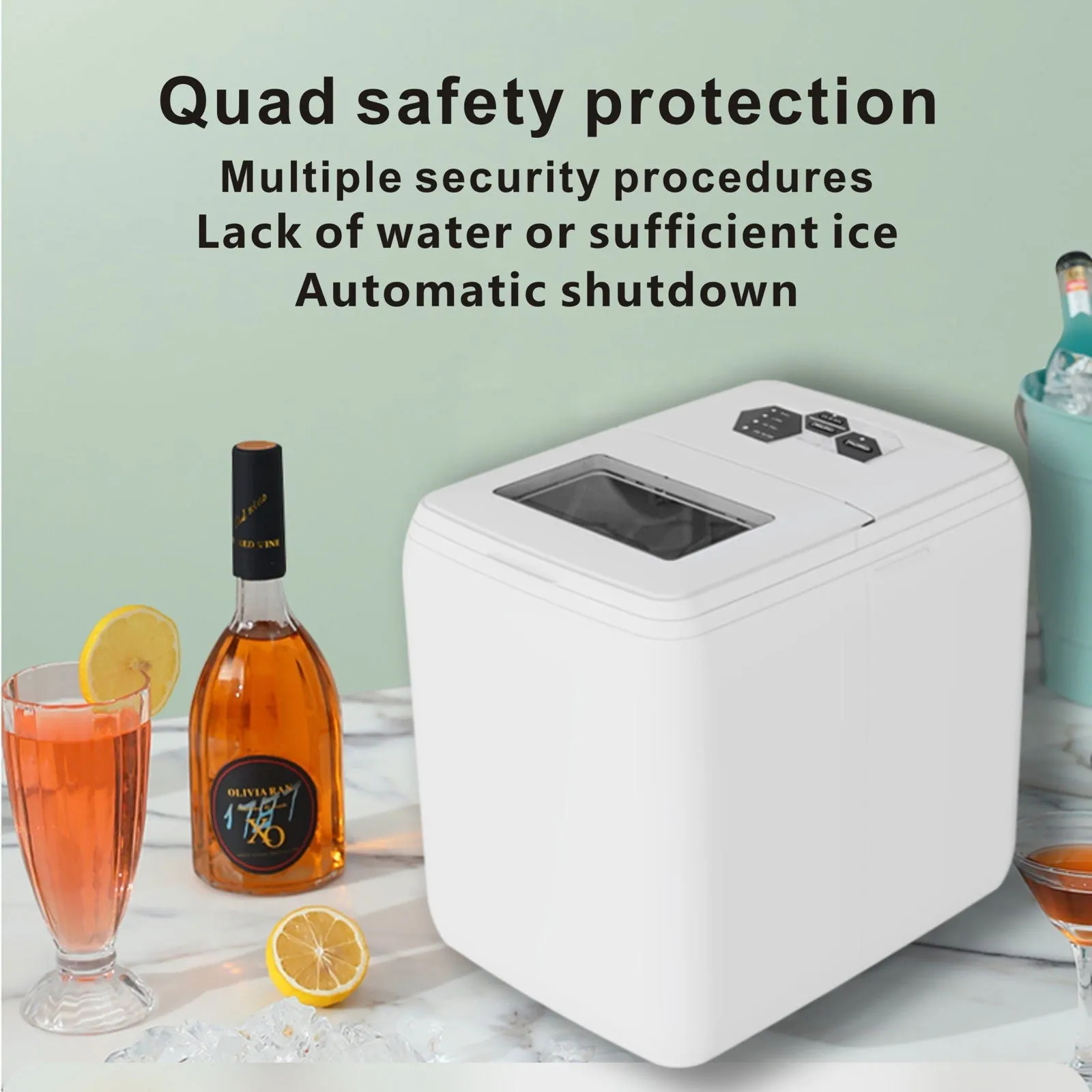 LovelyRLovely 44lbs Countertop Ice Maker