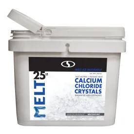 MELT 25 Lb. Bucket Calcium Chloride Crystals Ice Melter