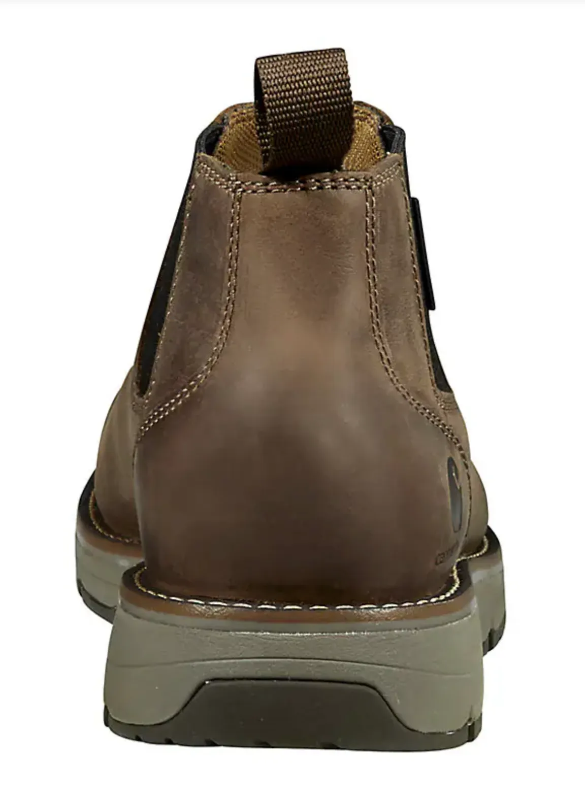 MEN'S CARHARTT MILLBROOK WATER RESISTANT 4-INCH SOFT TOE ROMEO WEDGE | DARK BROWN