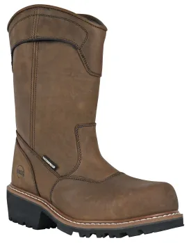 Men's Hoss Buford Logger Brown, EH, PR, WP, Pull On Composite Toe Boot