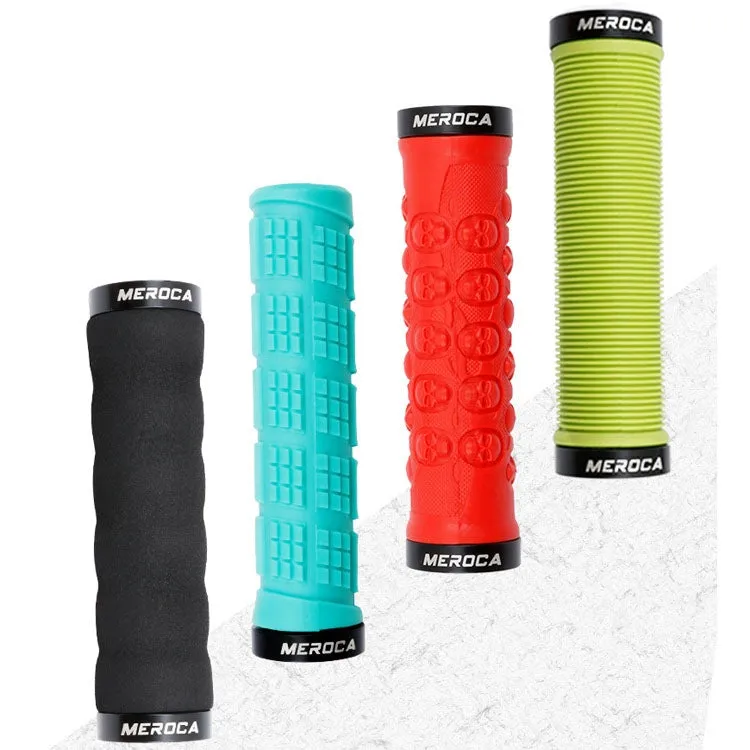 MEROCA Mountain Bike Anti-slip Shock Absorber Riding Grip Cover, Style: Bilateral Lock Thread ME15 Green