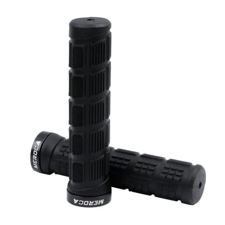 MEROCA Mountain Bike Anti-slip Shock Absorber Riding Grip Cover, Style: One Side Lock ME38 Black