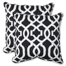 New Geo Black/White 18.5-Inch Throw Pillow (Set Of 2)