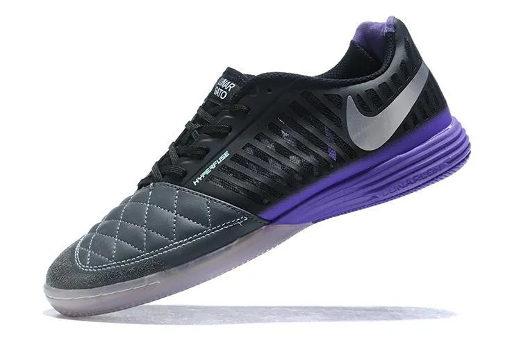 Nike Lunar Gato II IC Soccers Cleats Shoes Purple Black