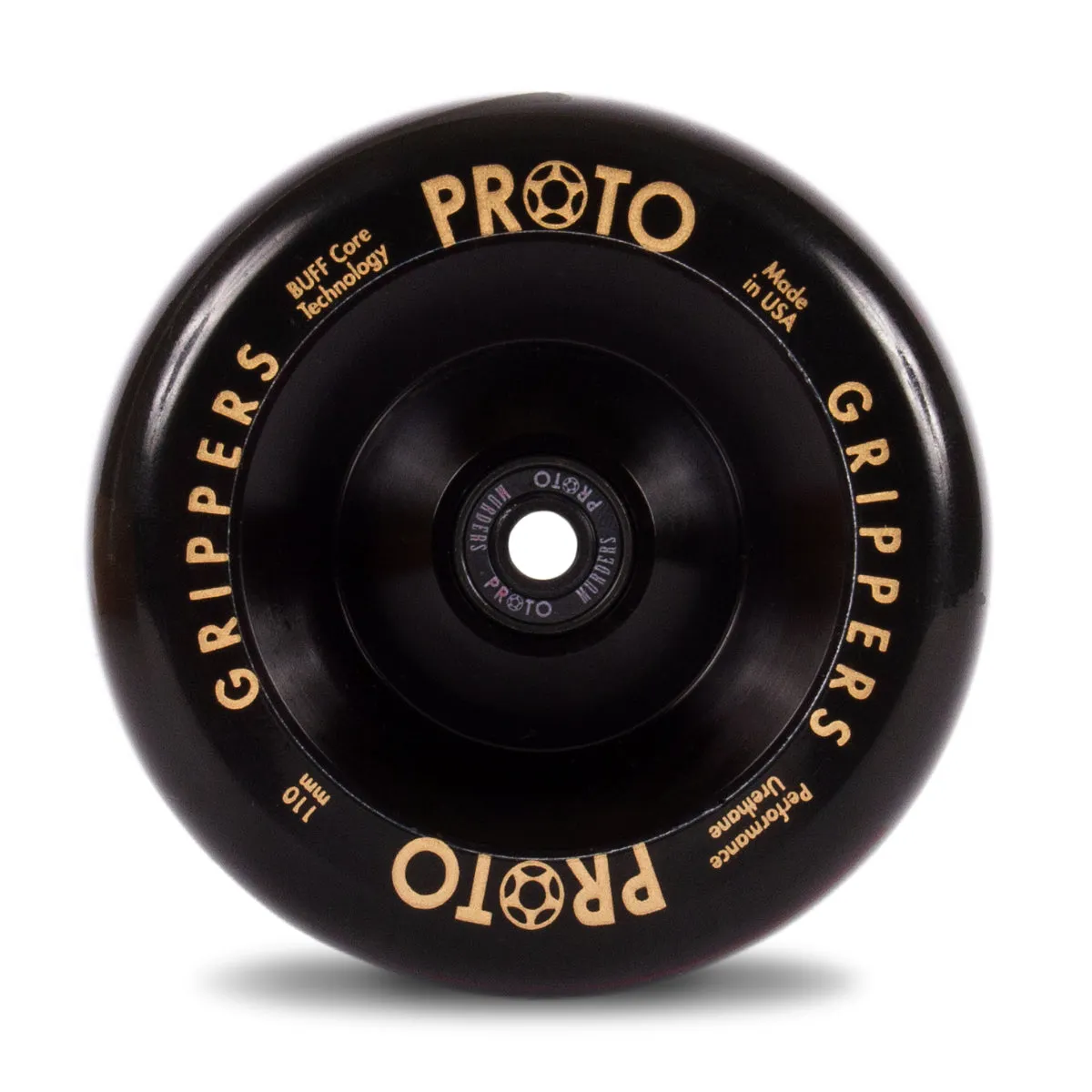 Proto Wheels Classic Full Core Grippers 110mm - Black (Pair)