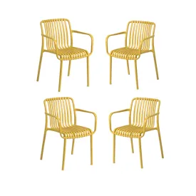 Set of 4 - Isabella Dining Chair - Mustard