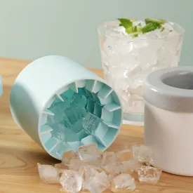 Silicone Cylinder Ice Tray Compact Ice Cube Storage Solution