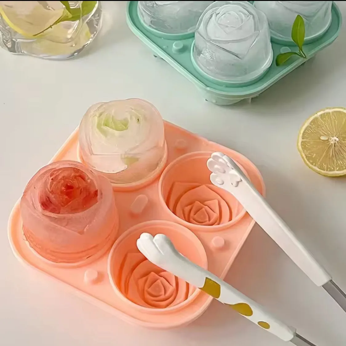 SILICONE ROCE ICE MOLD BALL MAKER