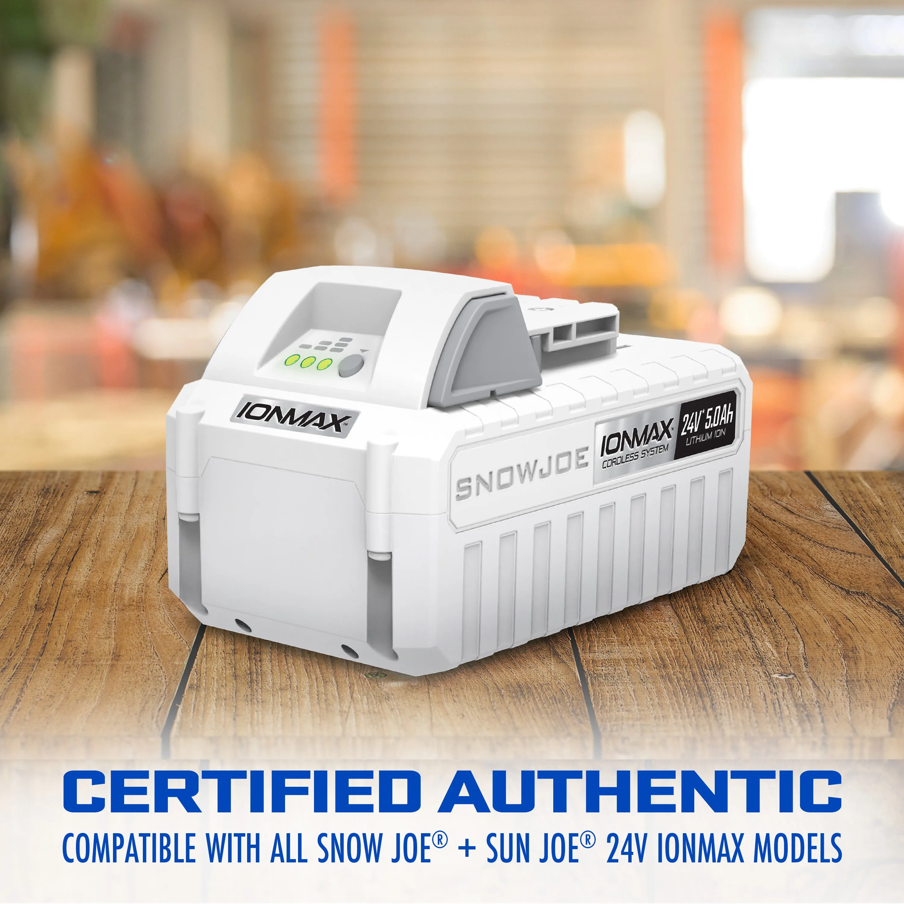 Snow Joe   Sun Joe 24V-5AMP-SK1 CERTIFIED AUTHENTIC 24-Volt* IONMAX Starter Kit | W/ 5.0-Ah Battery   Quick Charger