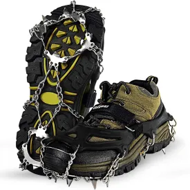 Unigear Traction Cleats Ice Snow Grips with 18 Spikes for Walking, Jogging, Climbing and Hiking