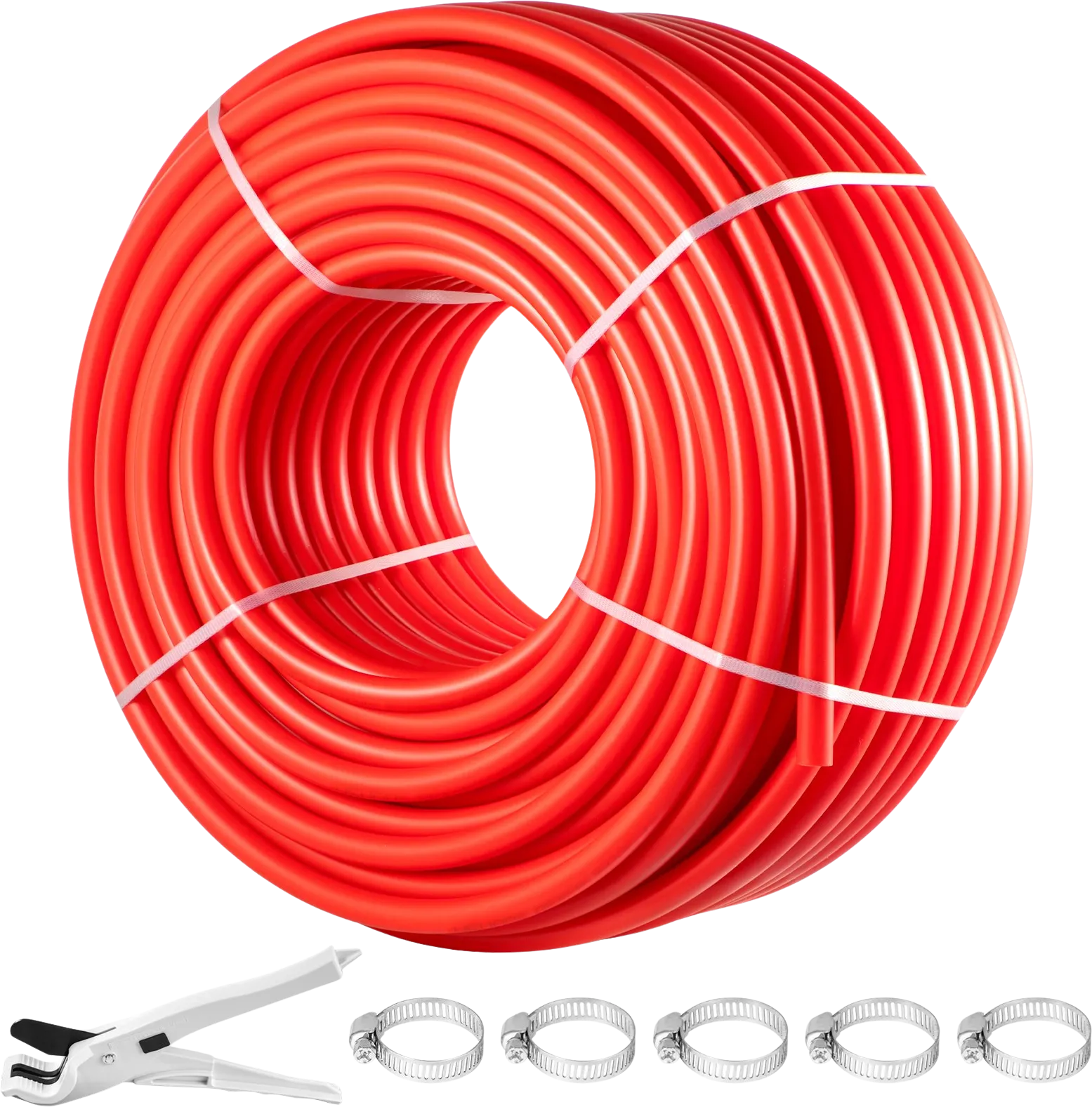 Vevor PEX Tubing Pipes 1" x 500' Non Oxygen Barrier PEX-B Tube for Radiant Floor Heating Systems Red New