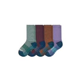 Youth Microstripe Gripper Calf Sock 4-Pack