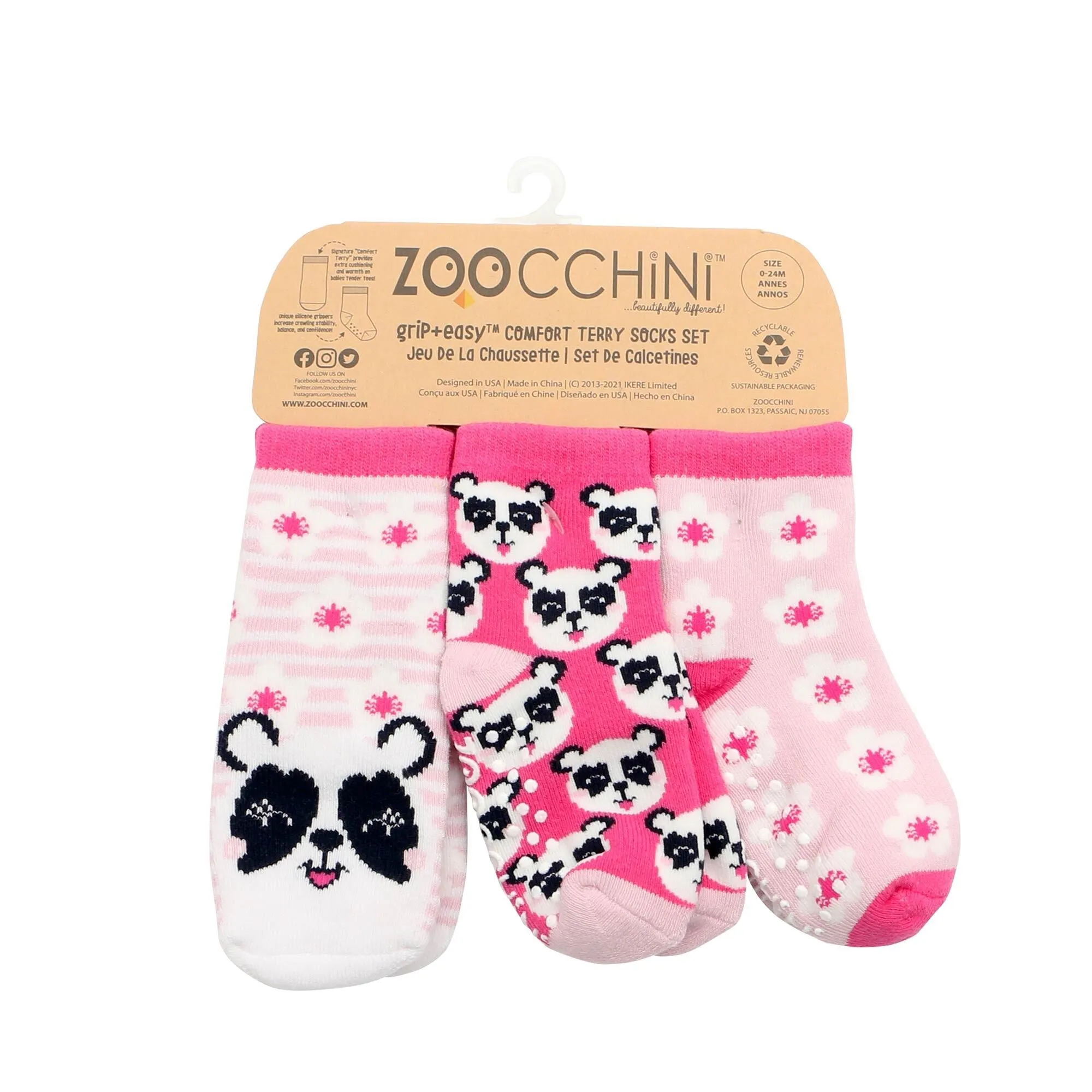 ZOOCCHINI - 3pair Comfort Terry Socks  0-24M